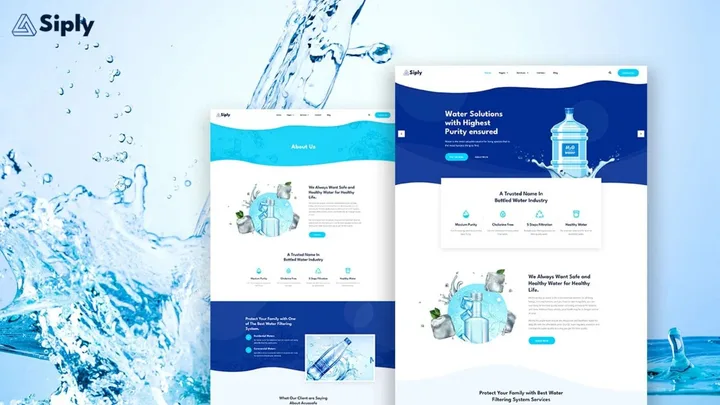 Drinking Water Supplier Website design preview