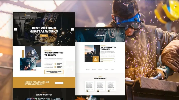 Welding & Metalwork Website design preview