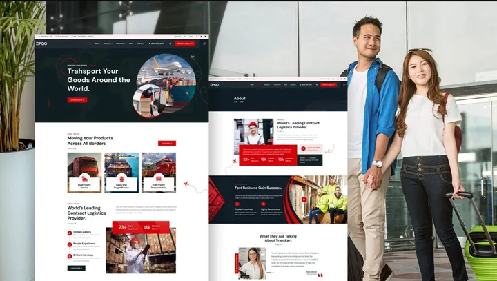 Logistics Company Website design preview