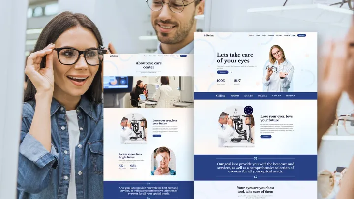 Eye Care Clinic Website design preview