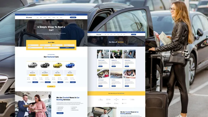 Car Rental Website design preview