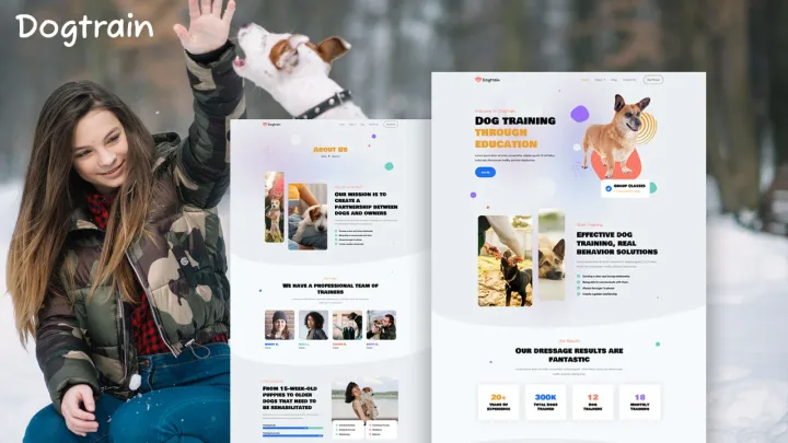 Dog Training Website design preview