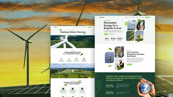 Renewable Energy Website design preview
