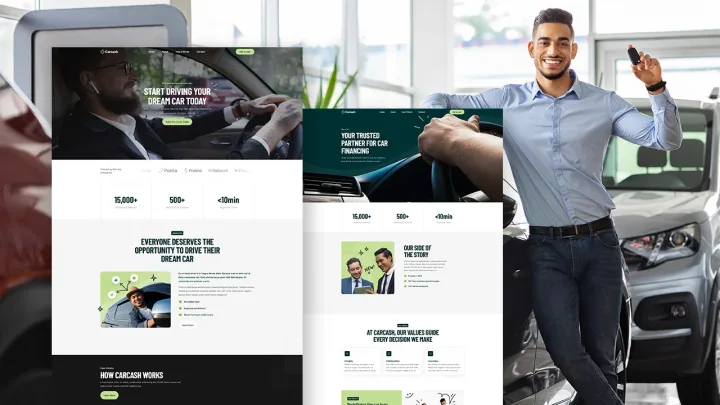 Vehicle Rental Website design preview