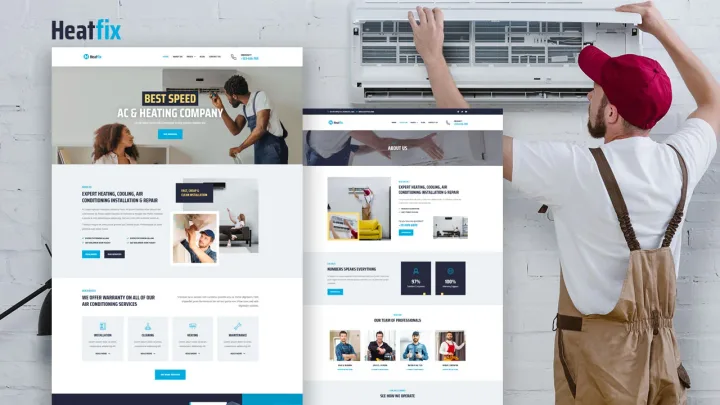 Heating & Air Conditioning Website design preview