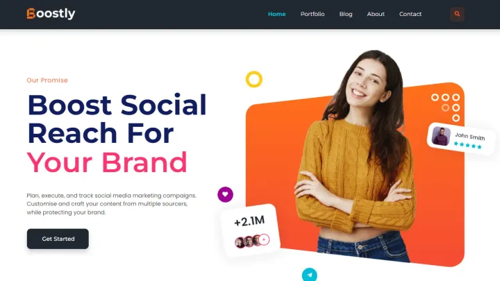 Social Media Marketing Website design preview