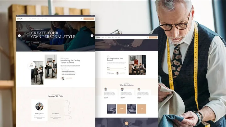 Tailoring Studio Website design preview