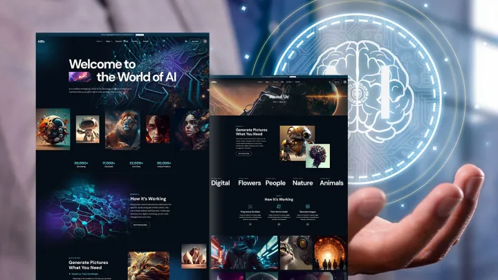 AI Creative Platform Website design preview