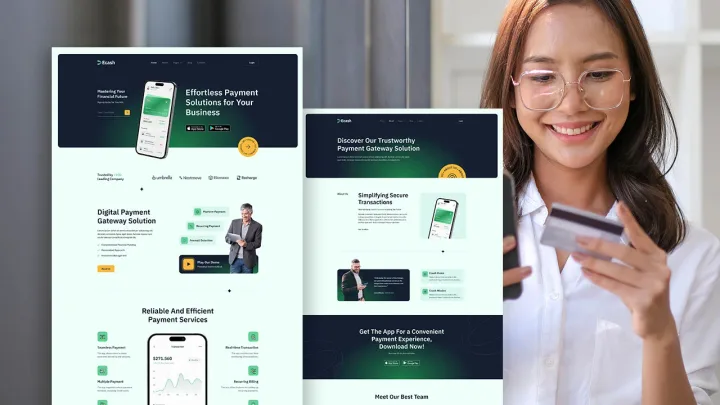 Mobile App Website design preview