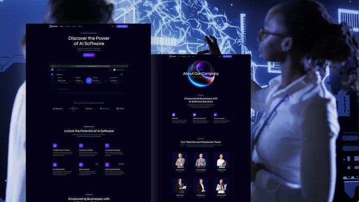 AI Software Website design preview