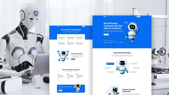 AI Chatbot Website design preview