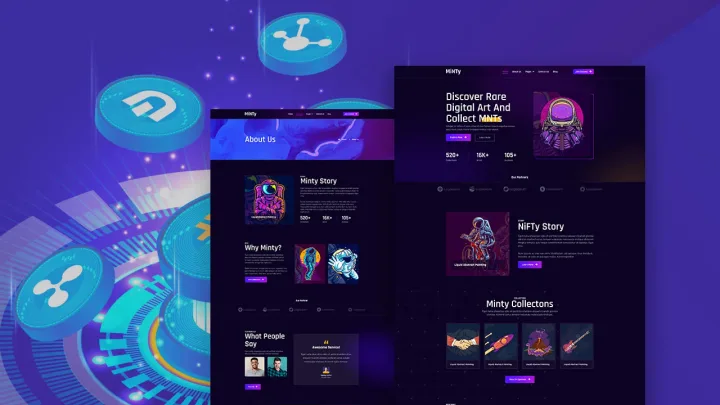 Digital Collectibles Website design preview