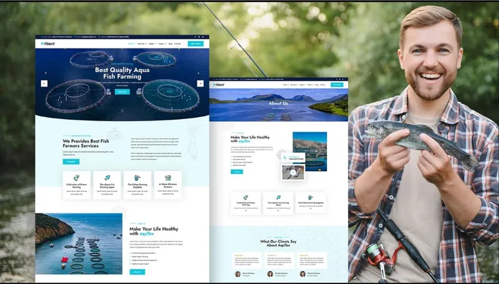 Pool Care Website design preview