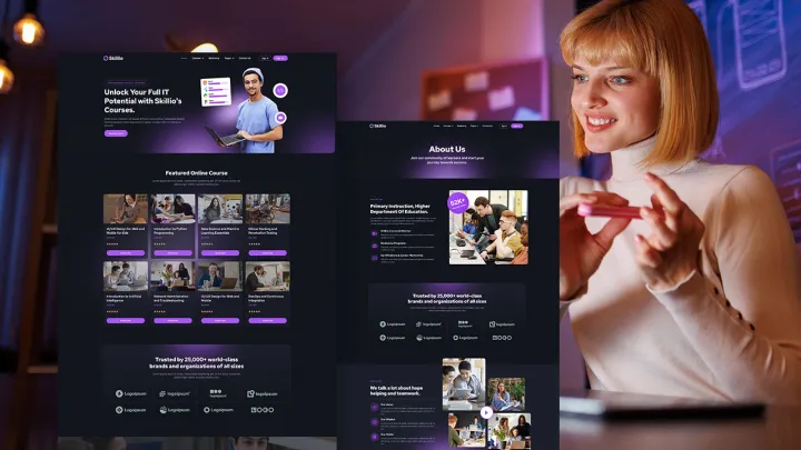 Online Course Website design preview