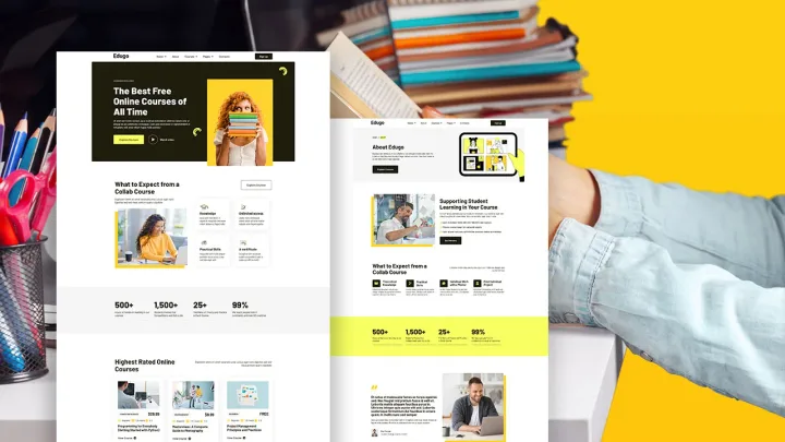 Education & Learning Website design preview
