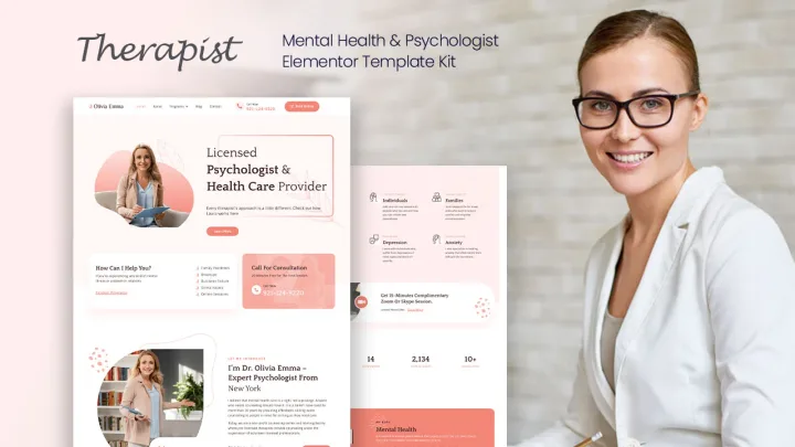 Therapist Website design preview