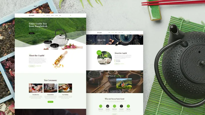 Tea Brand Website design preview