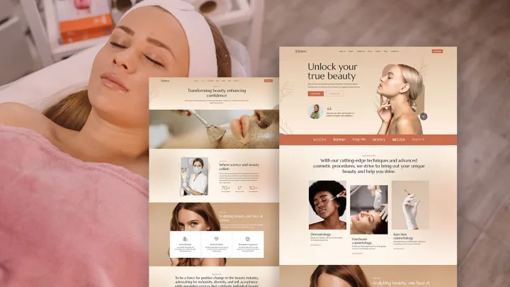 Beauty & Skincare Website design preview